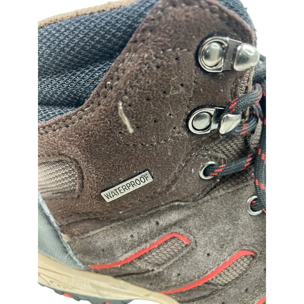 Denali Mens Waterproof Hiking Boots Brown/Black/Red Size 7 Outdoor Trail Shoes - Picture 4 of 14